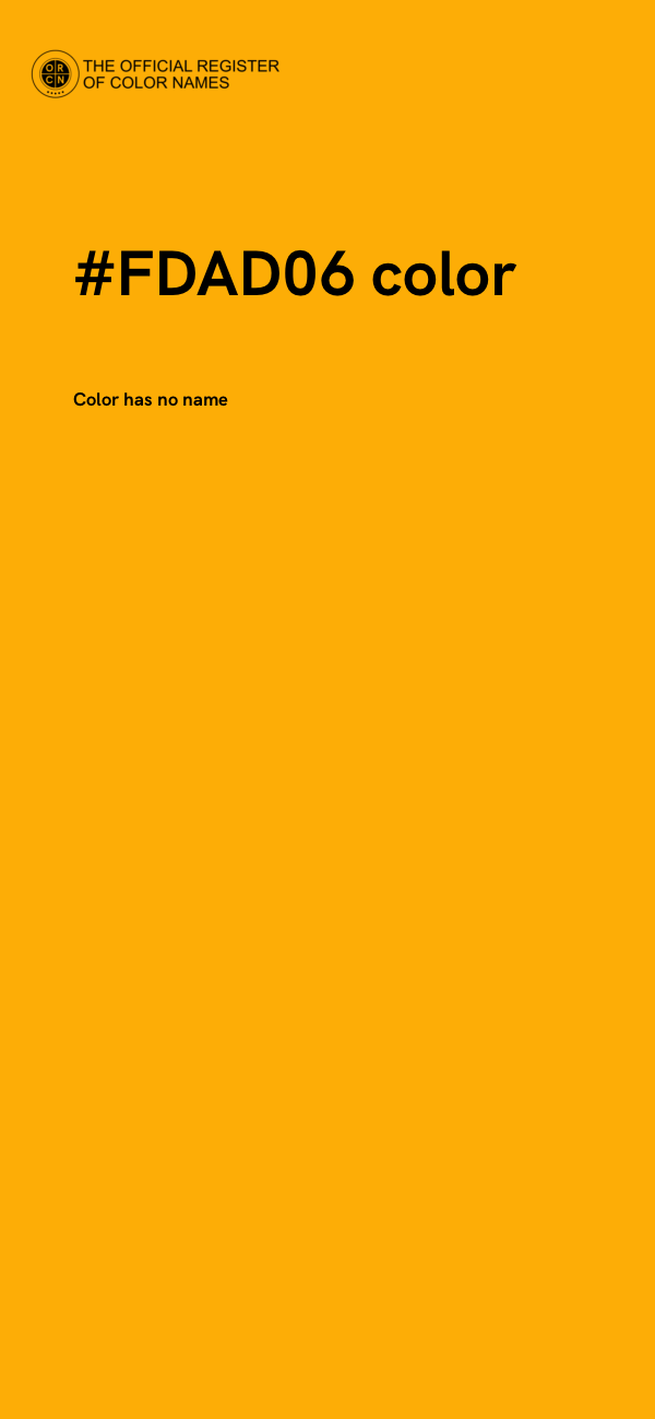 #FDAD06 color image
