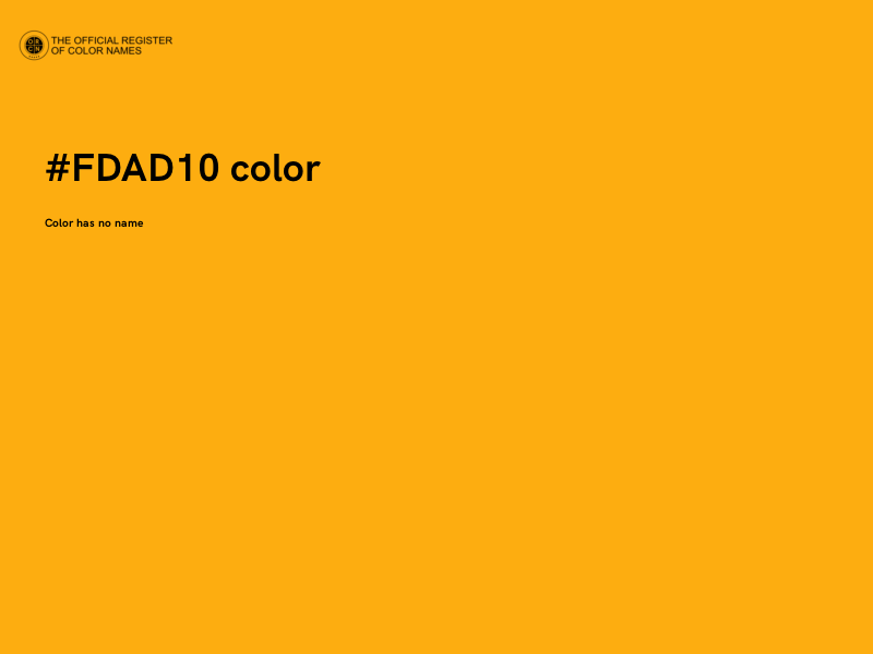 #FDAD10 color image