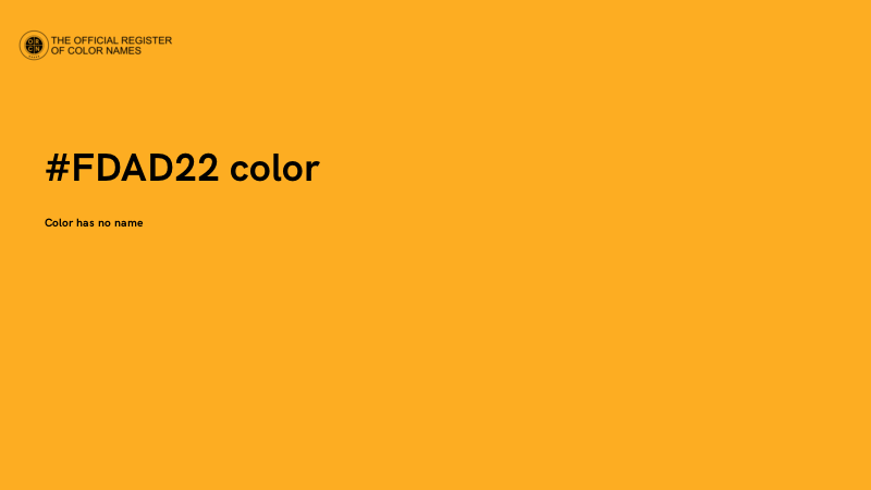 #FDAD22 color image