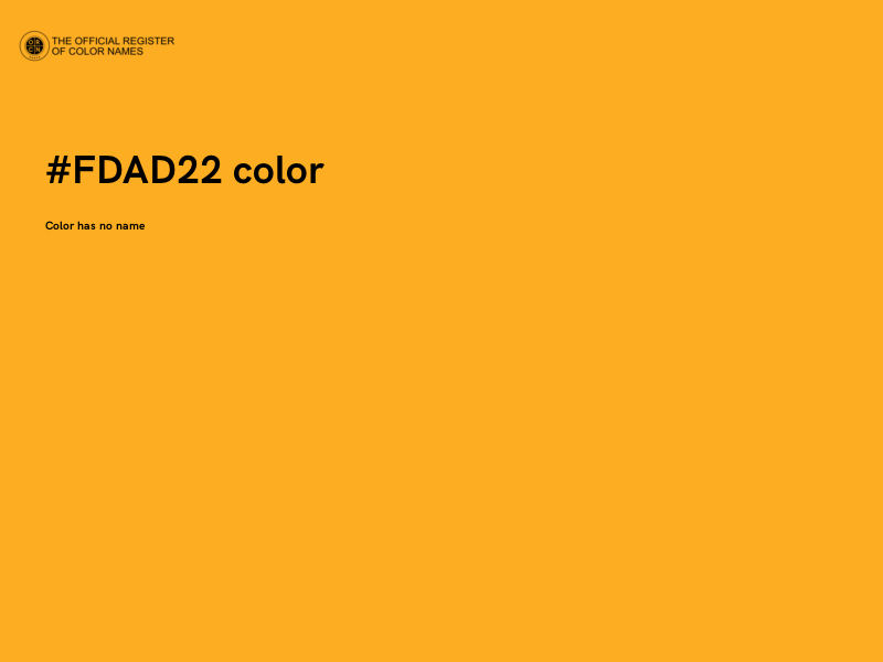 #FDAD22 color image