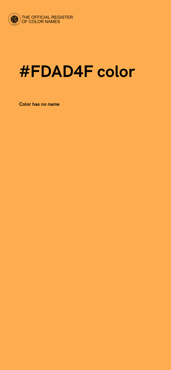 #FDAD4F color image