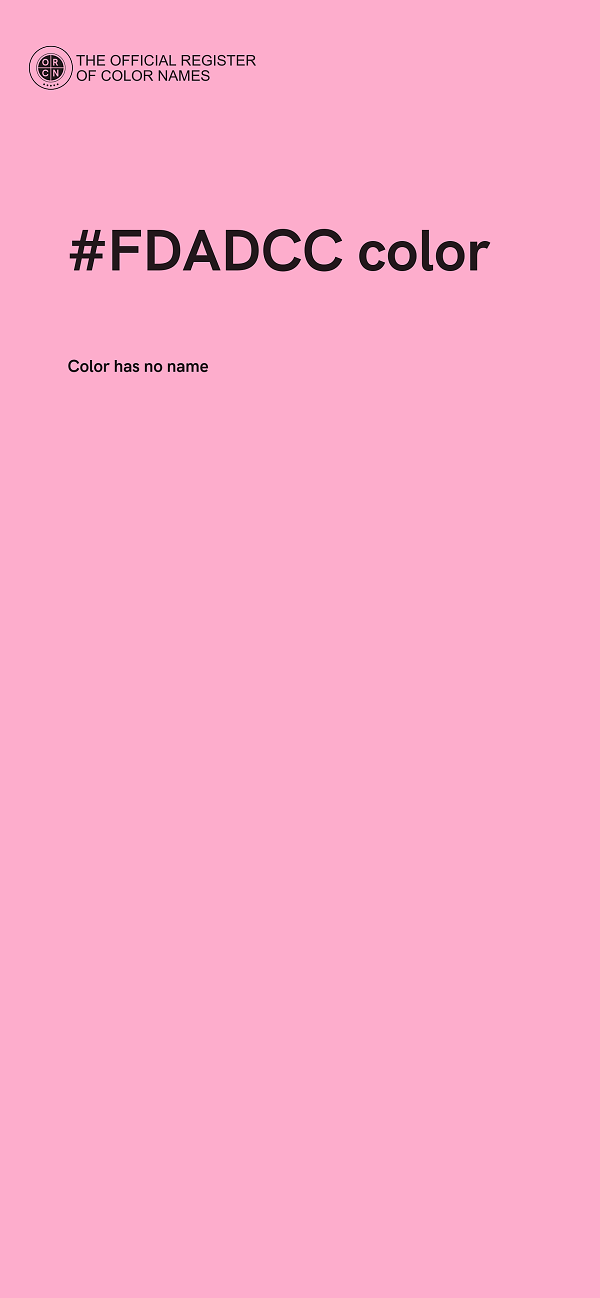 #FDADCC color image