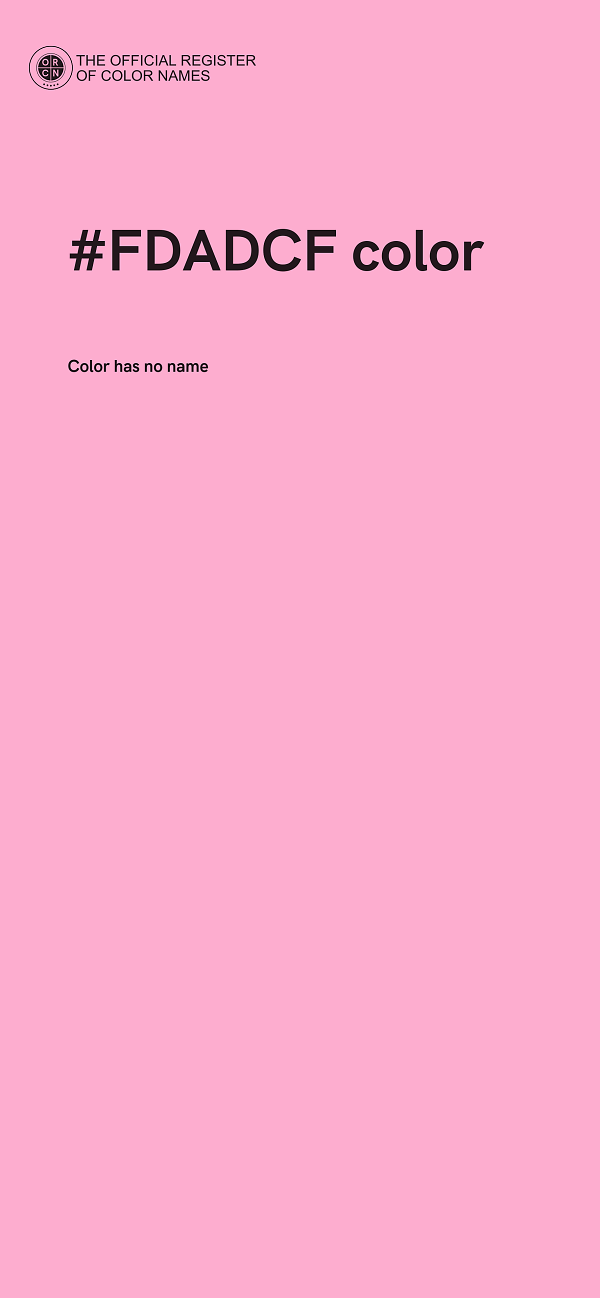 #FDADCF color image