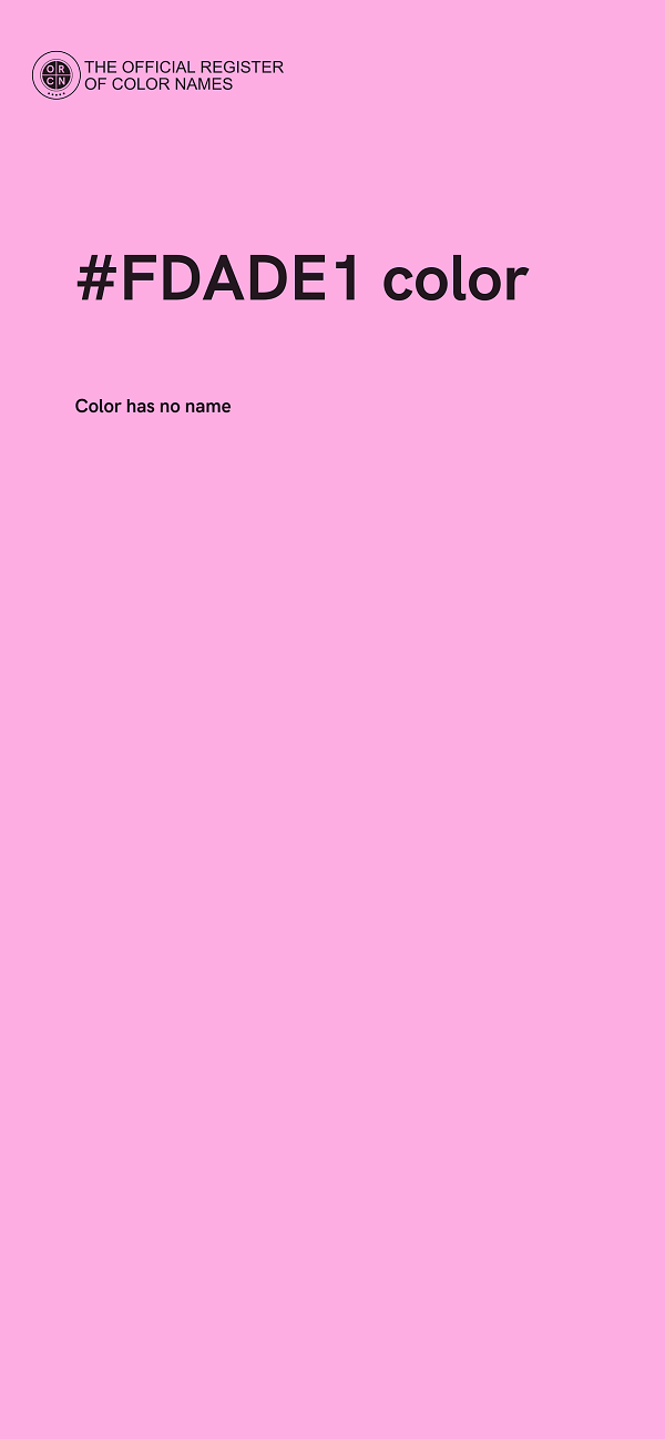 #FDADE1 color image