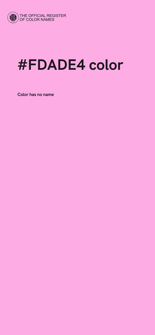 #FDADE4 color image