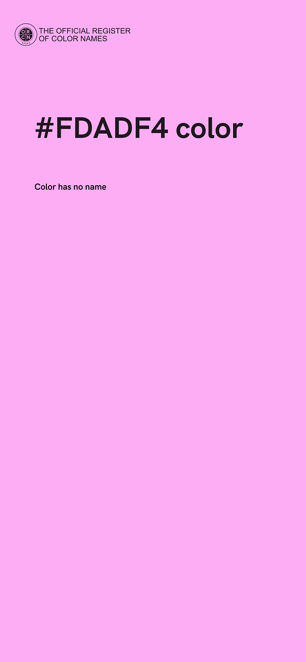 #FDADF4 color image