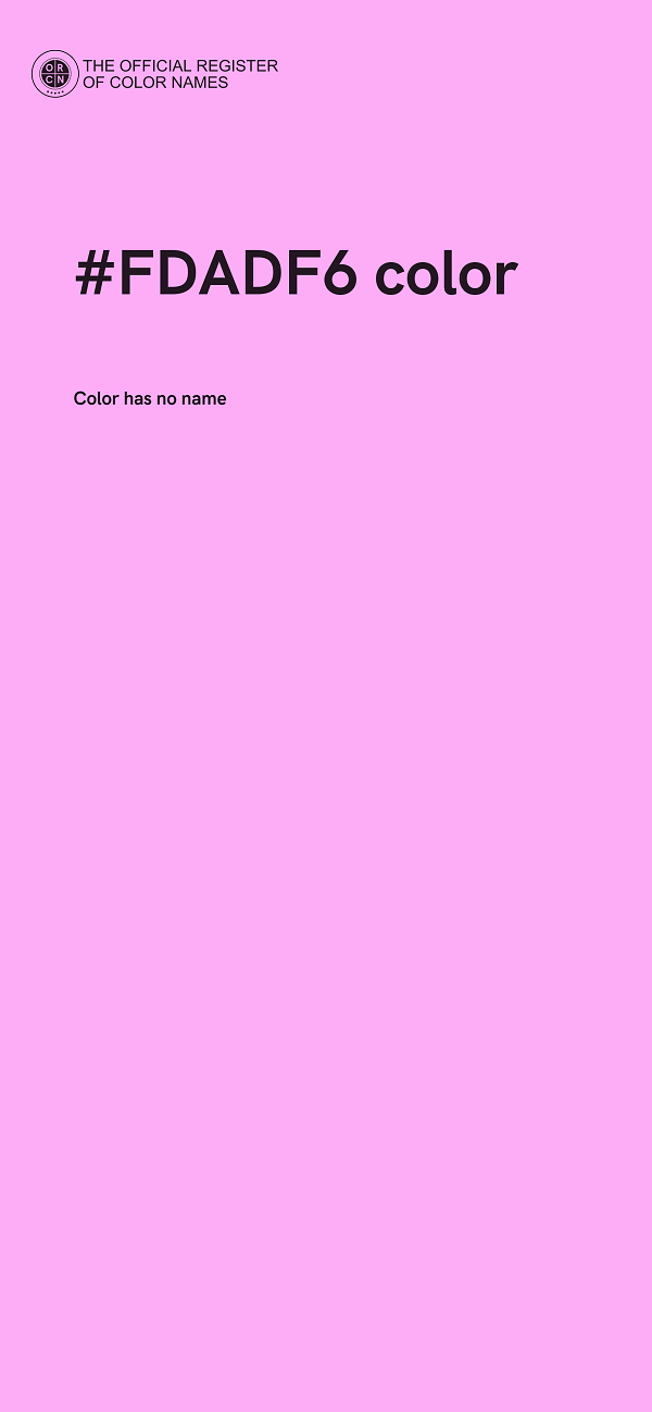 #FDADF6 color image