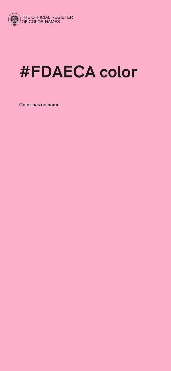 #FDAECA color image