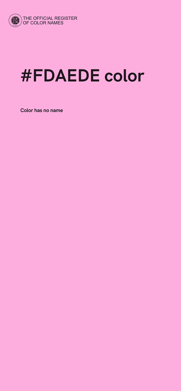 #FDAEDE color image