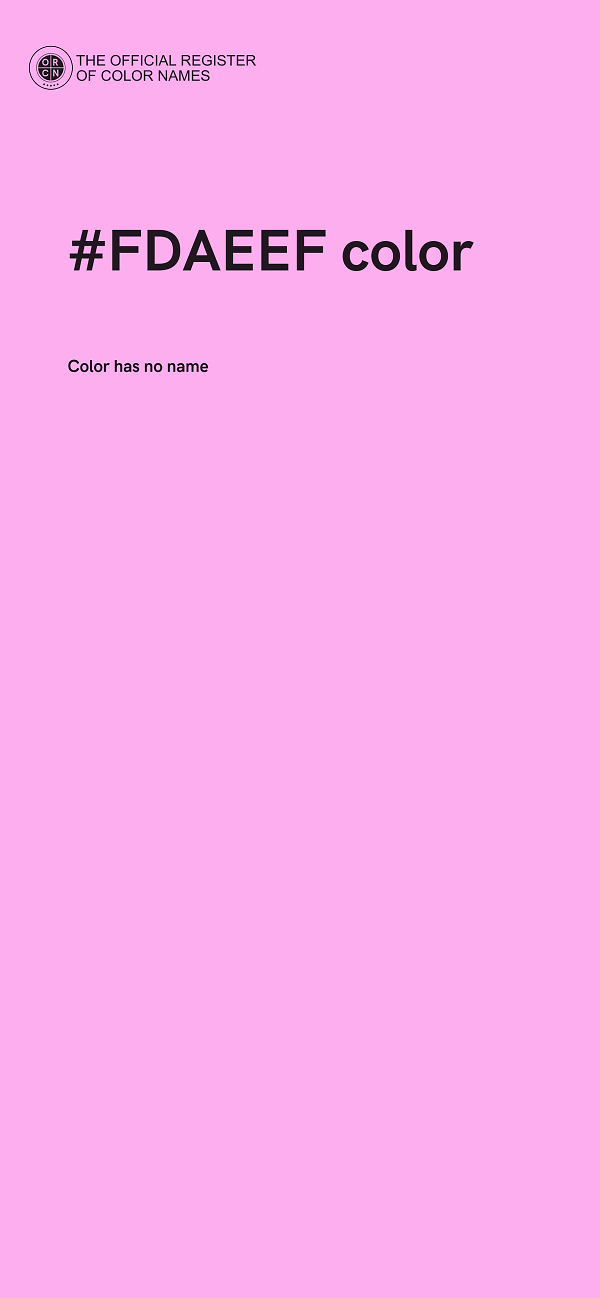 #FDAEEF color image