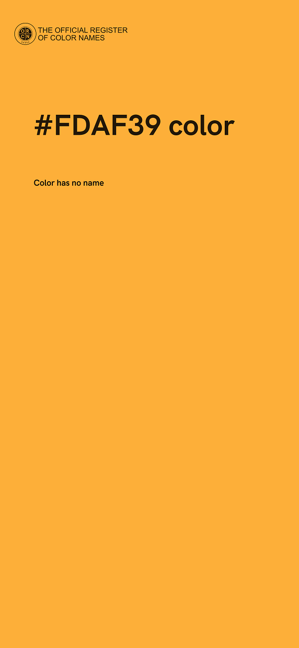 #FDAF39 color image