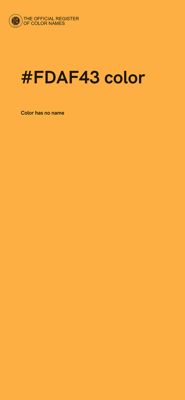 #FDAF43 color image