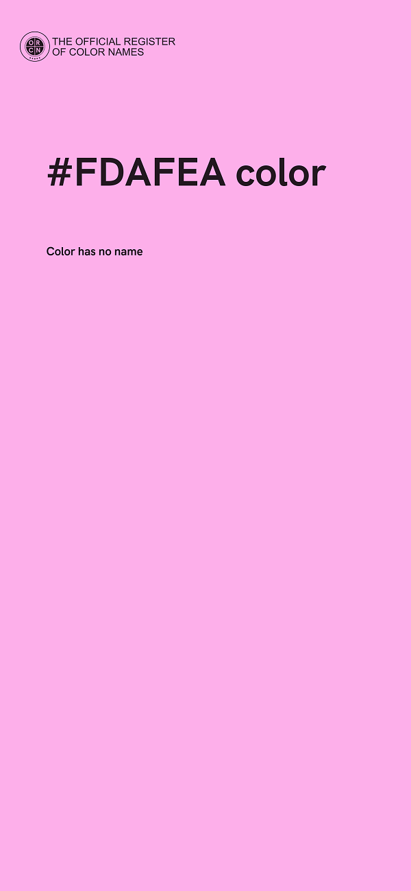 #FDAFEA color image