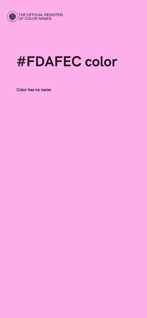#FDAFEC color image