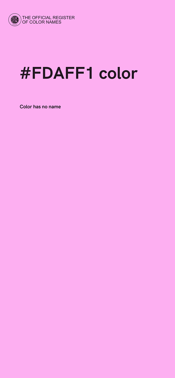 #FDAFF1 color image