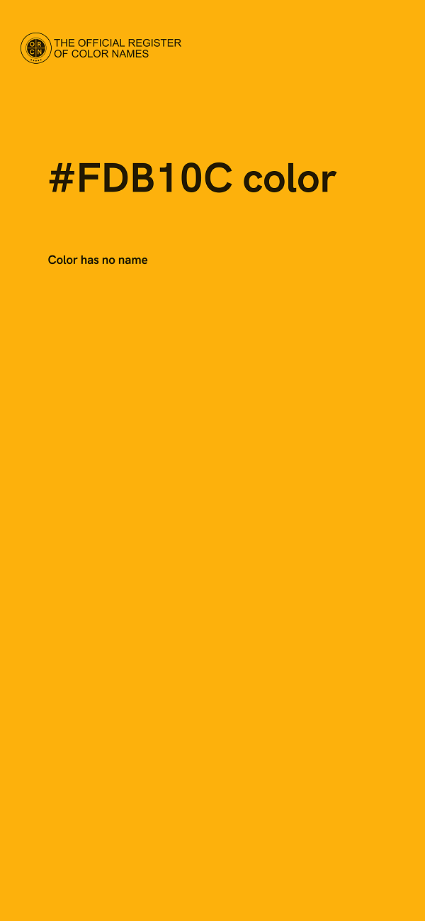 #FDB10C color image