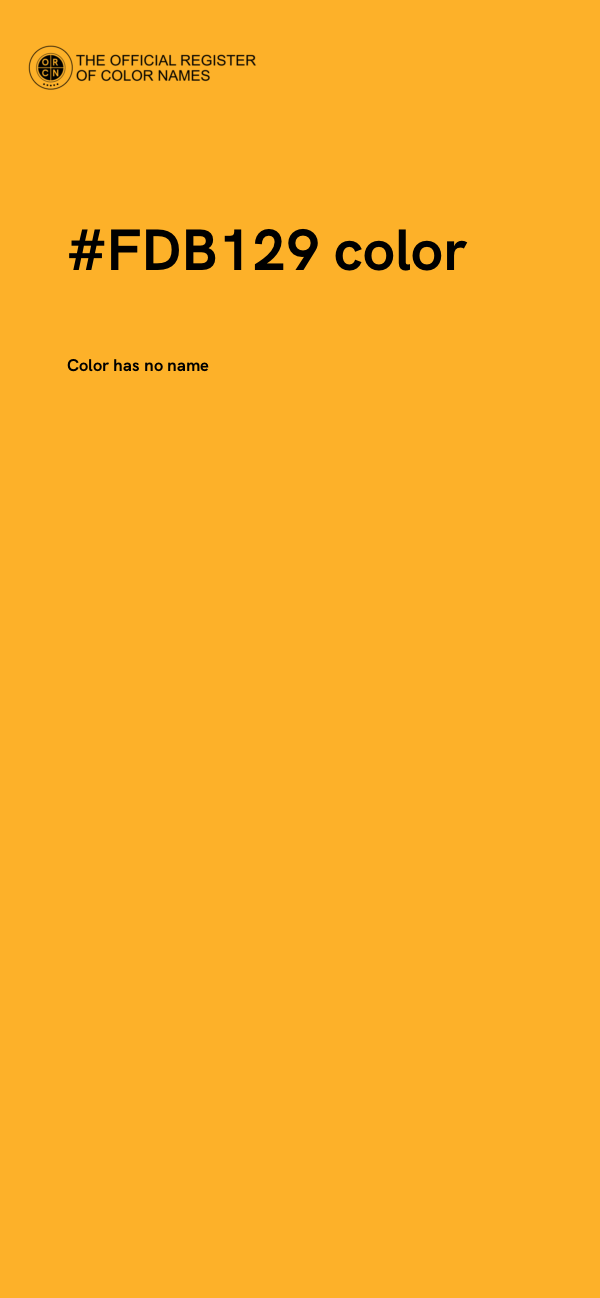 #FDB129 color image