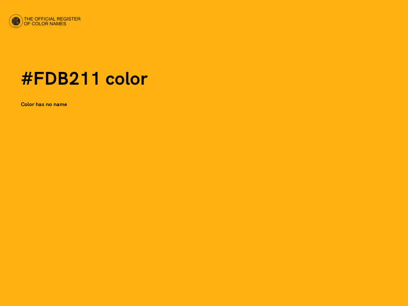 #FDB211 color image