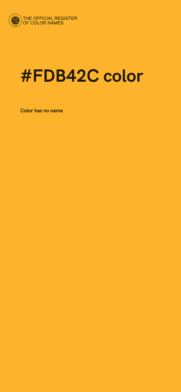 #FDB42C color image