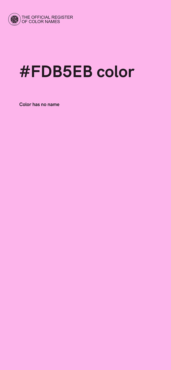 #FDB5EB color image