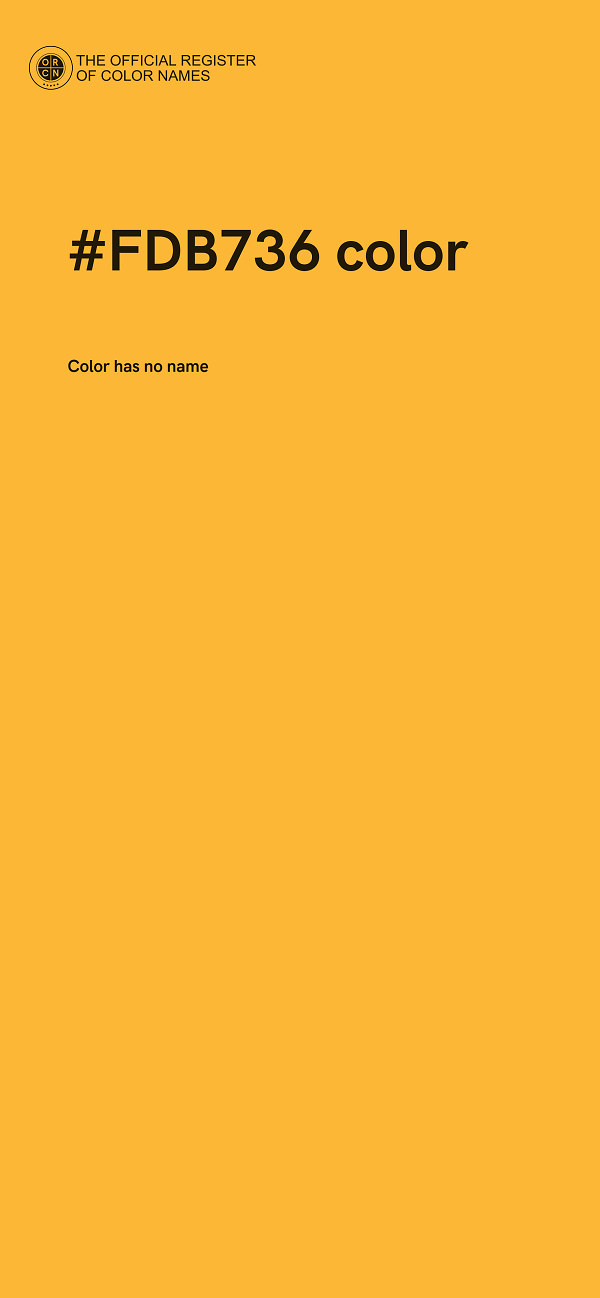 #FDB736 color image