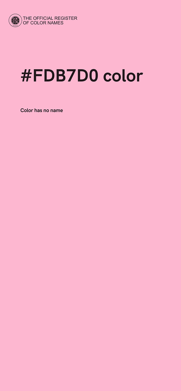 #FDB7D0 color image