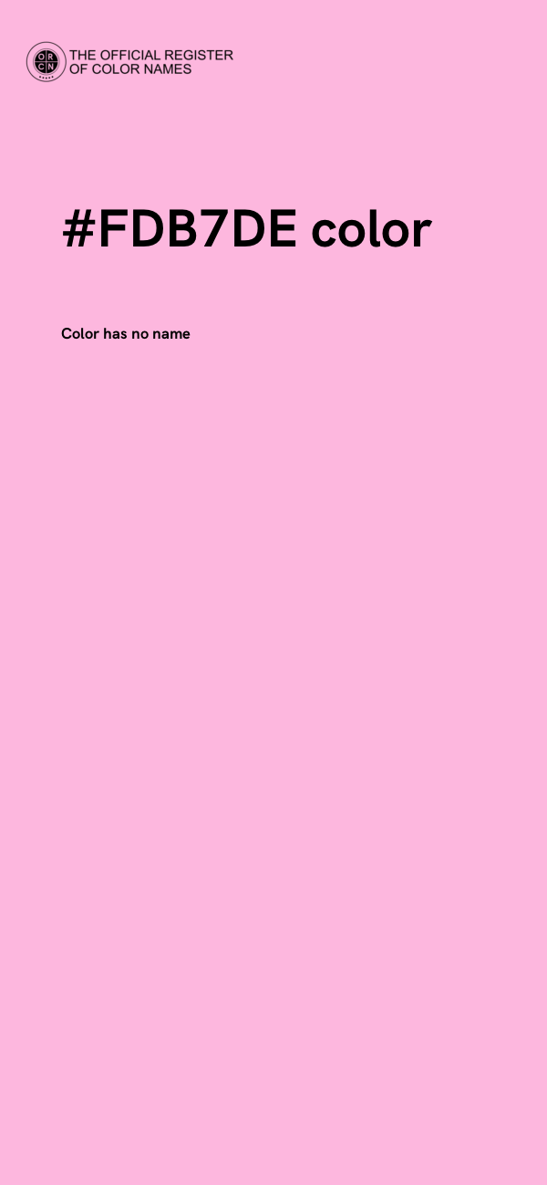 #FDB7DE color image