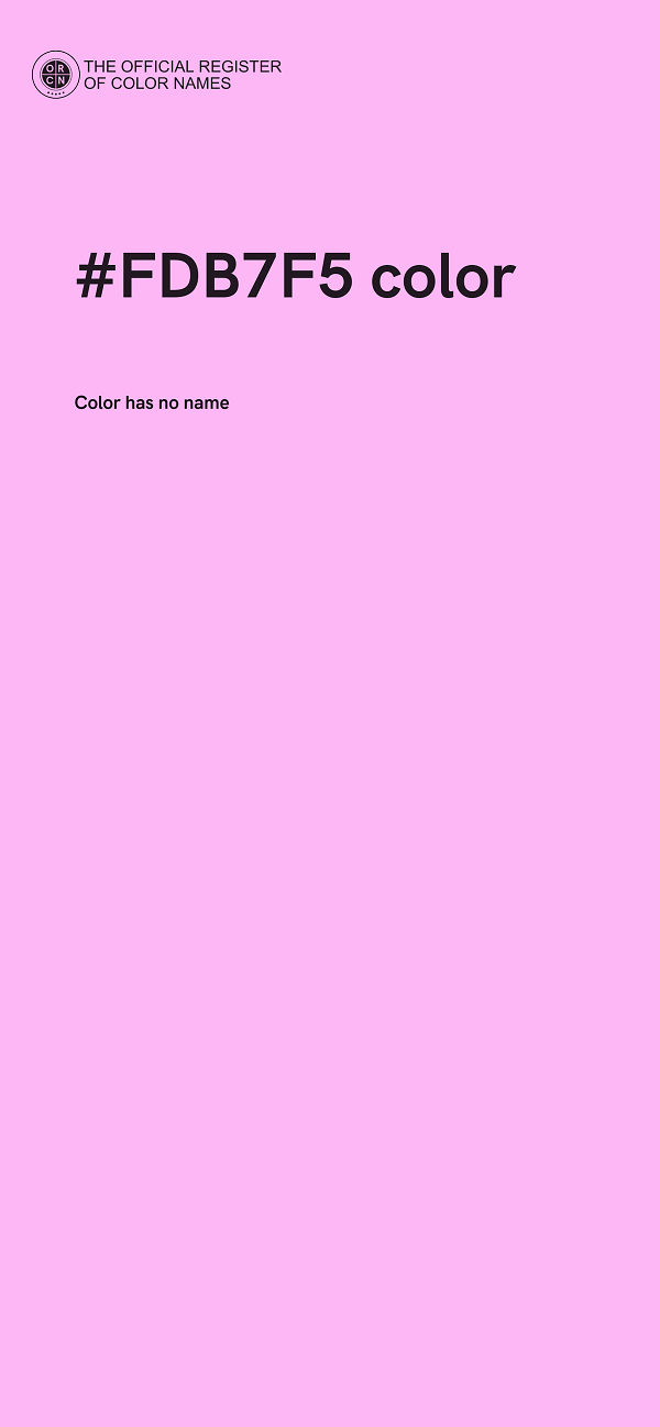 #FDB7F5 color image
