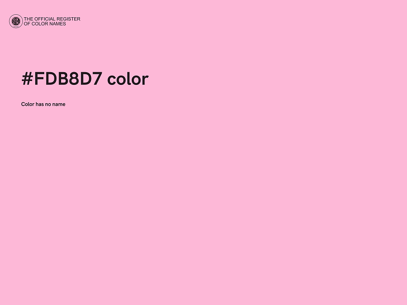 #FDB8D7 color image