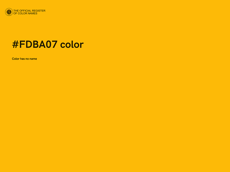 #FDBA07 color image
