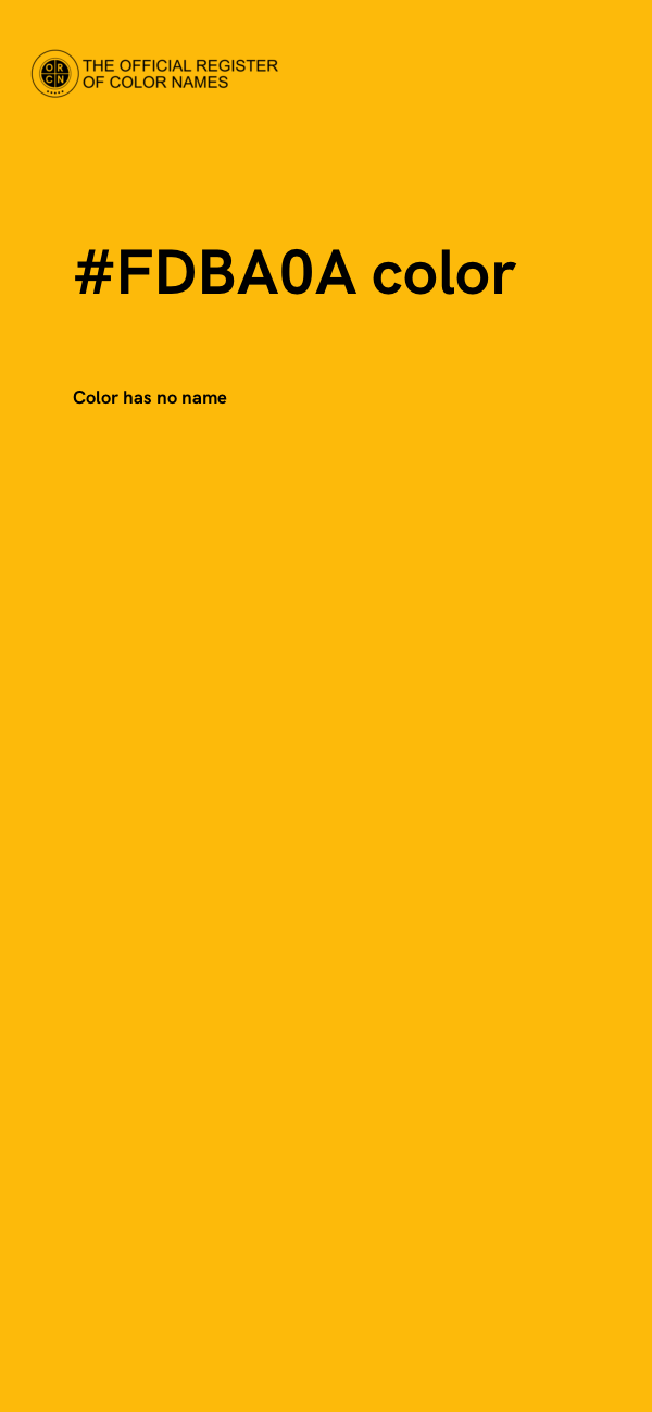 #FDBA0A color image