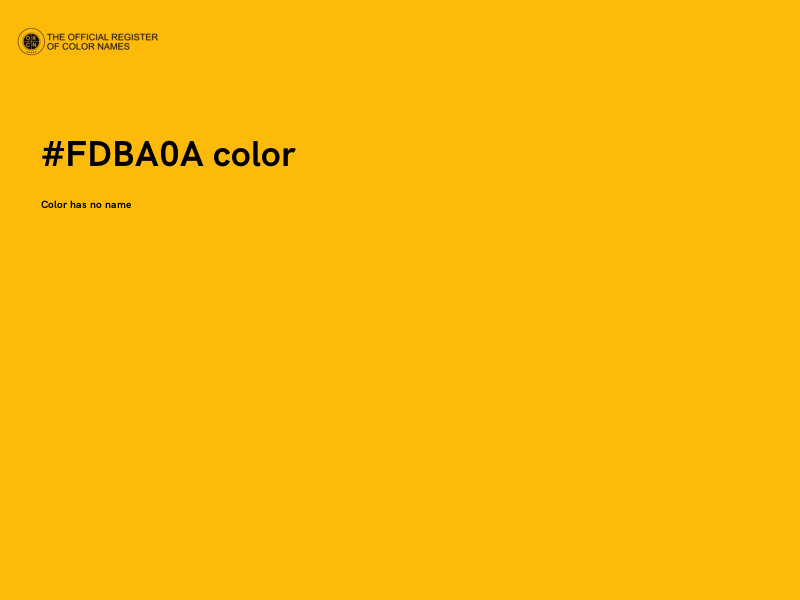 #FDBA0A color image