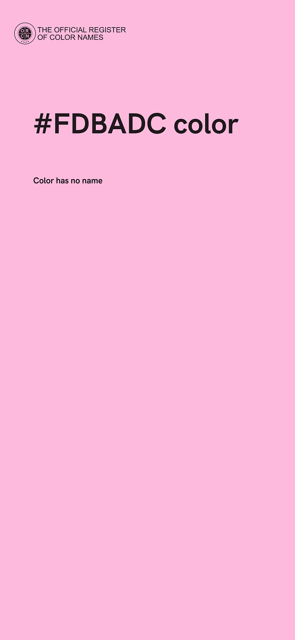 #FDBADC color image