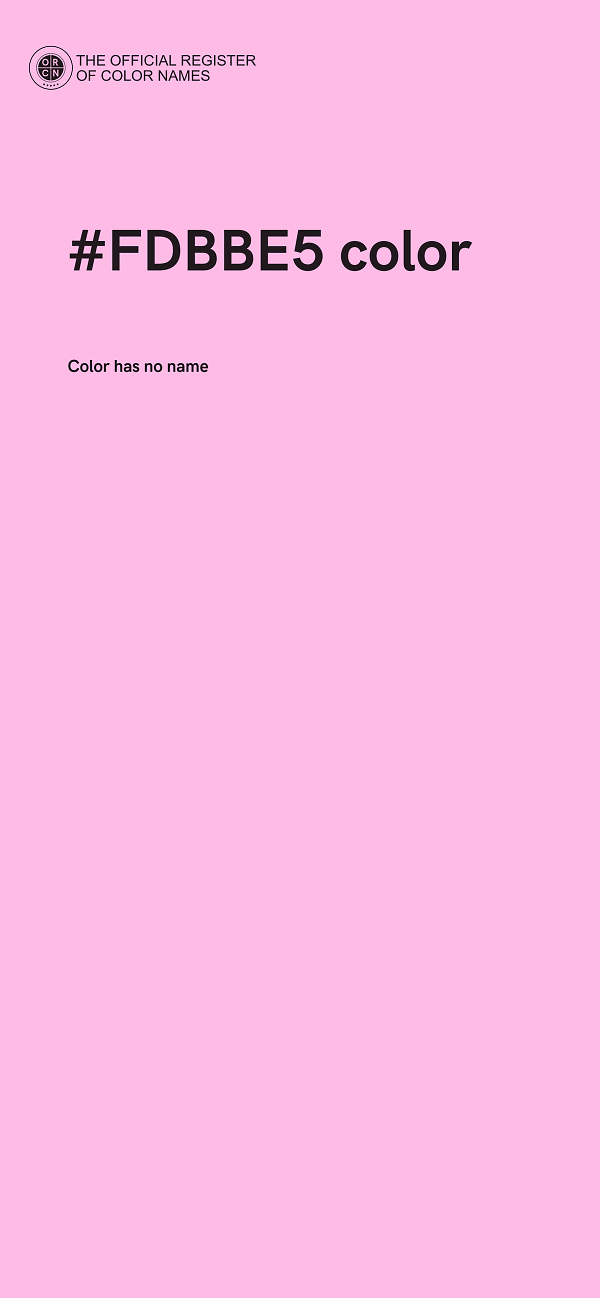 #FDBBE5 color image