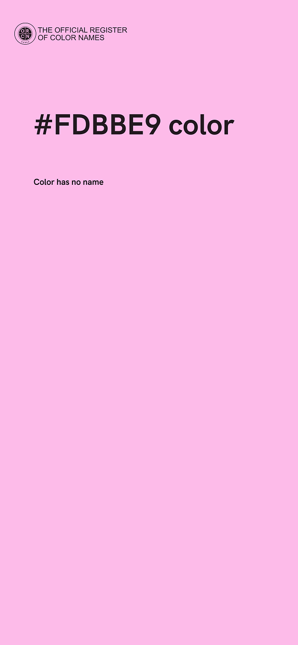 #FDBBE9 color image