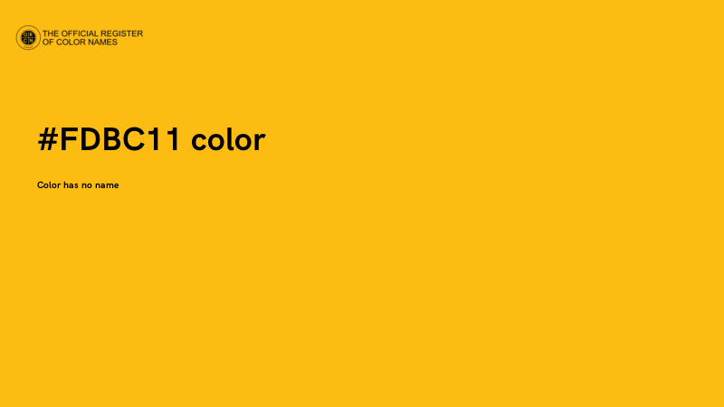 #FDBC11 color image