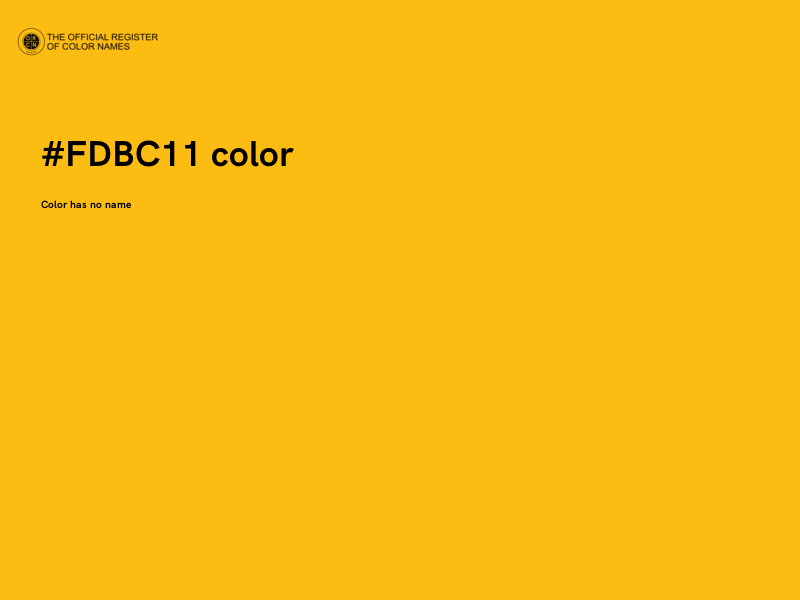 #FDBC11 color image