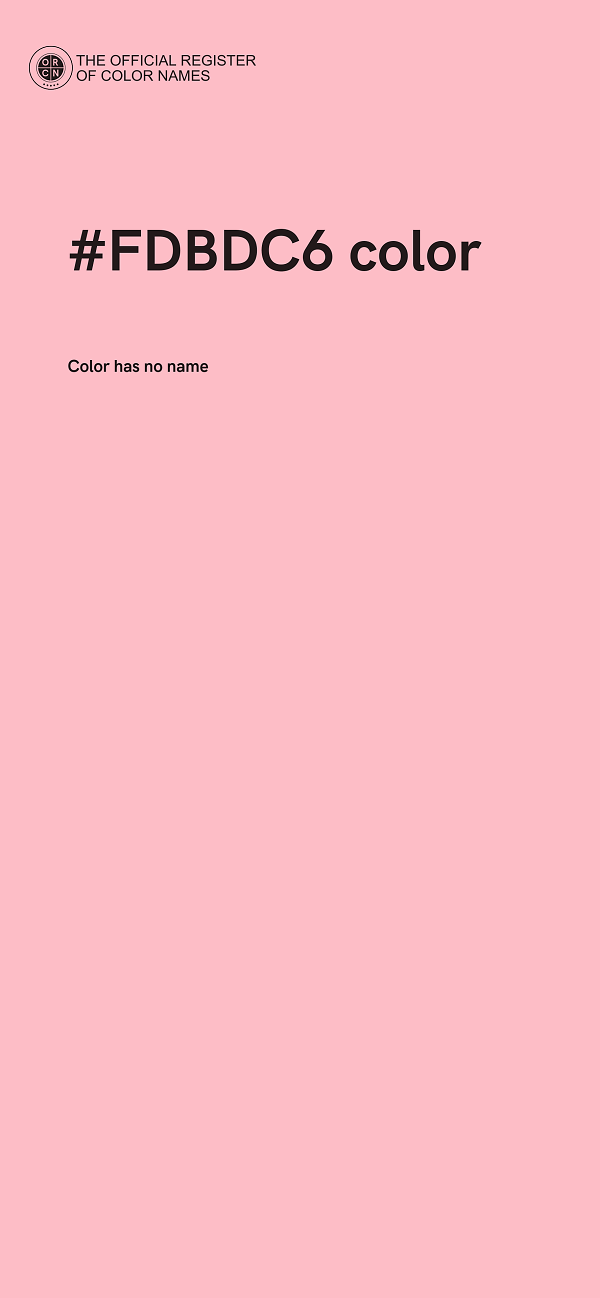 #FDBDC6 color image