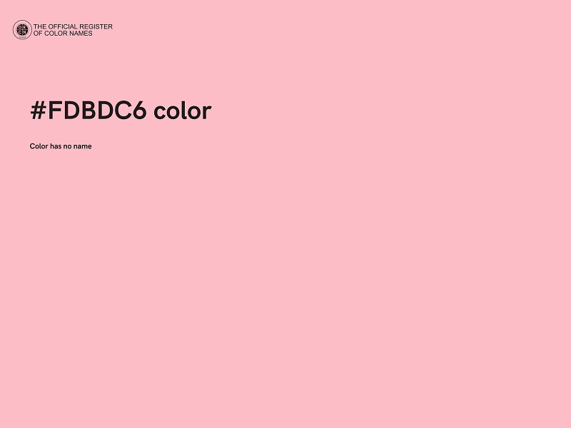 #FDBDC6 color image