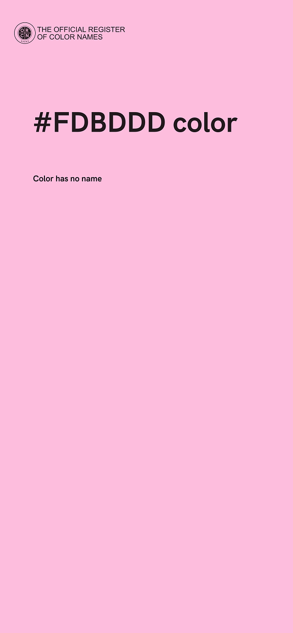 #FDBDDD color image