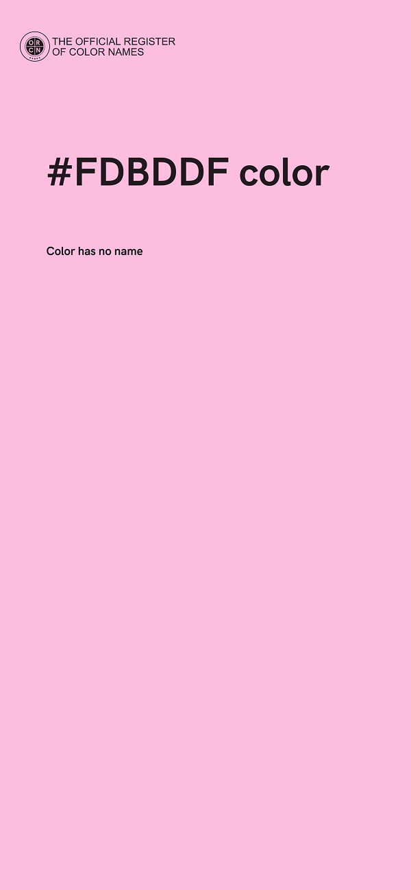 #FDBDDF color image