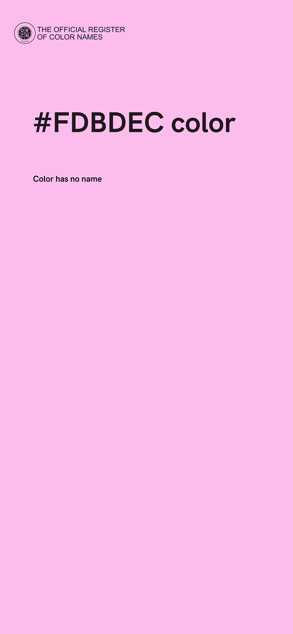 #FDBDEC color image