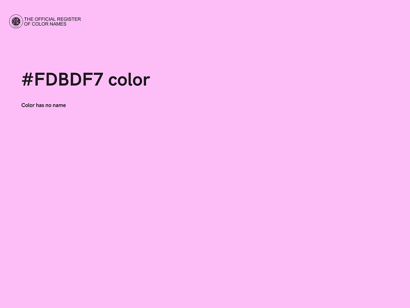 #FDBDF7 color image