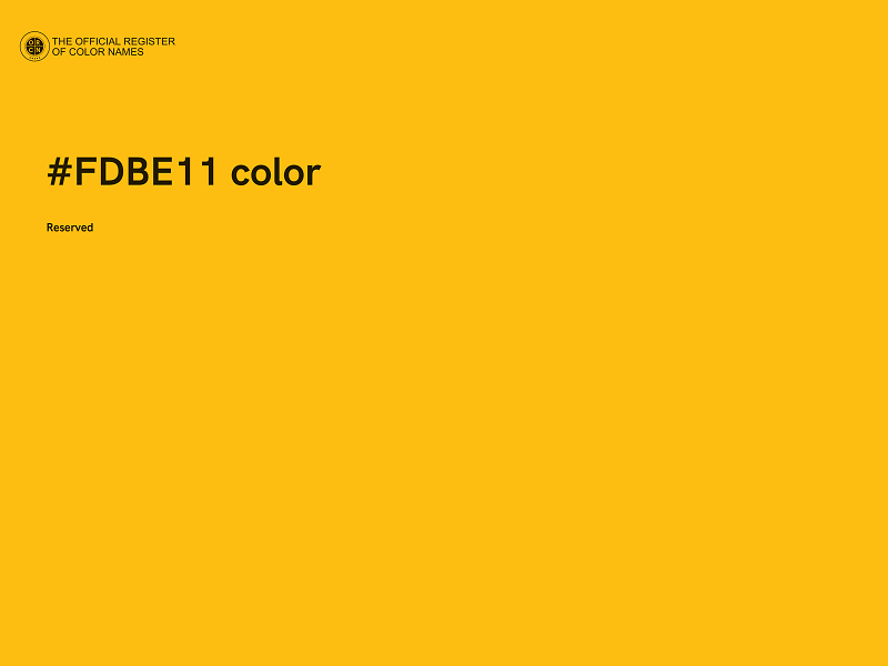 #FDBE11 color image