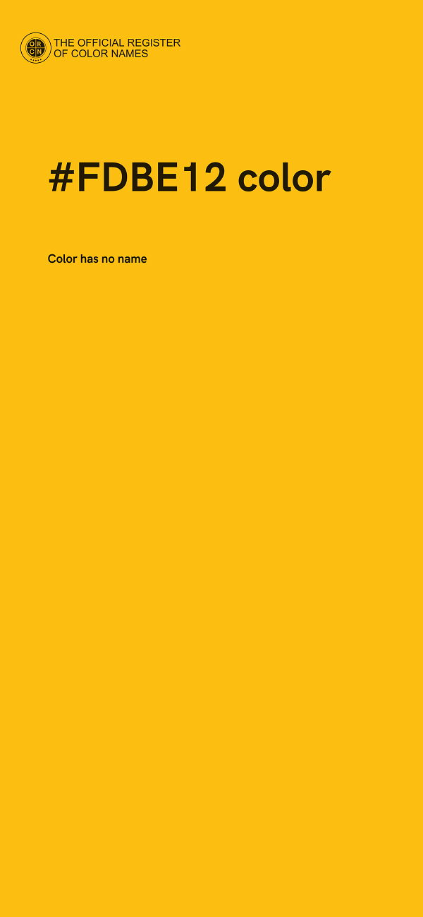 #FDBE12 color image