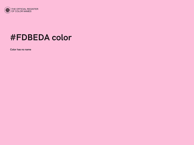 #FDBEDA color image