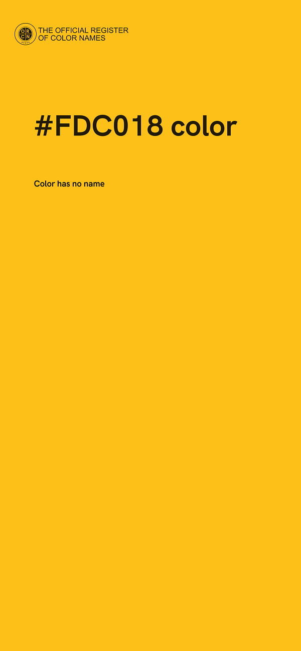 #FDC018 color image