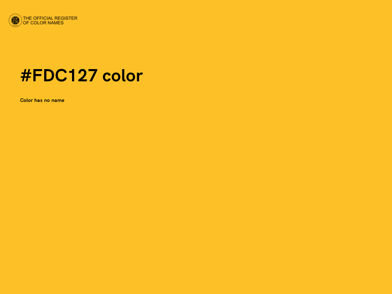 #FDC127 color image