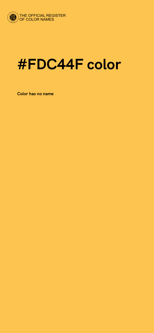 #FDC44F color image