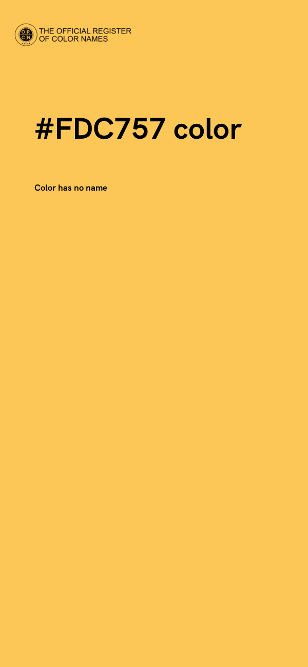 #FDC757 color image